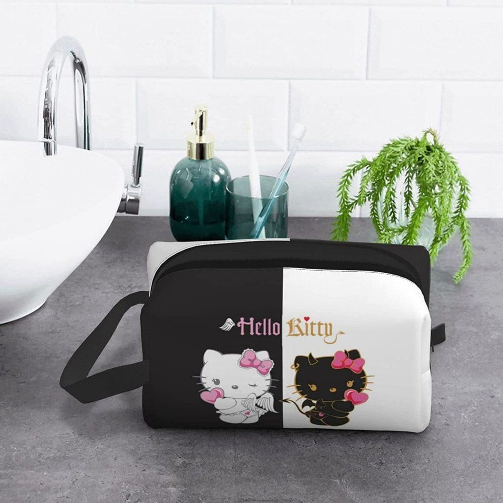 Hello Kitty Cute Cat Cosmetic Bag Organizer Lightweight Zipper Travel Pouch